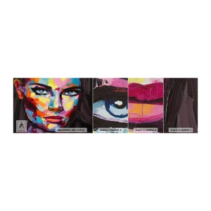 Fotótapéta Minta Premium Canvas - A lélek is színes - Egy nő portréja, Arc, Darab - 100x30 cm