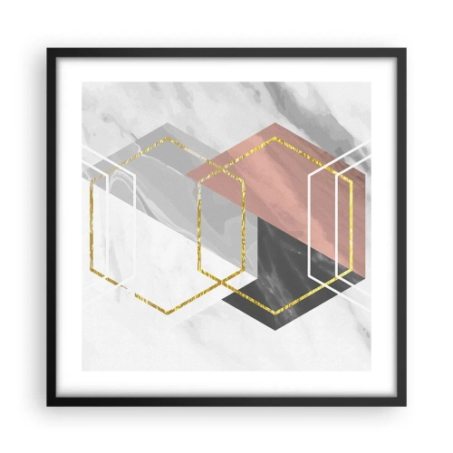 Poszter fehér keretben - Lánc kompozíciója - 50x50 cm