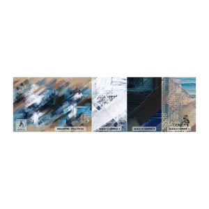 Fotótapéta Minta Öntapadós Deluxe Sticker - Kék ferdén - Darab, Absztrakció, Festékek - 100x30 cm