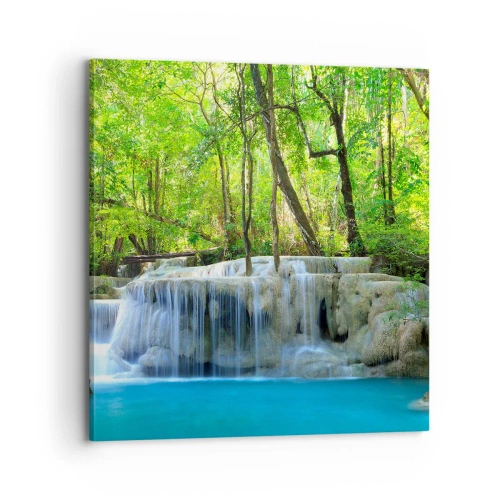 Vászonkép - Türkizbe és zöldbe merülni - 70x70 cm