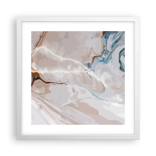 Poszter fekete keretben - Kék kanyarog a fehér alatt - 40x40 cm