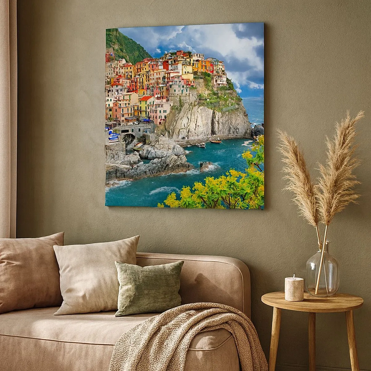 Vászonkép - Egy csoport a sziklákra simulva - 30x30 cm