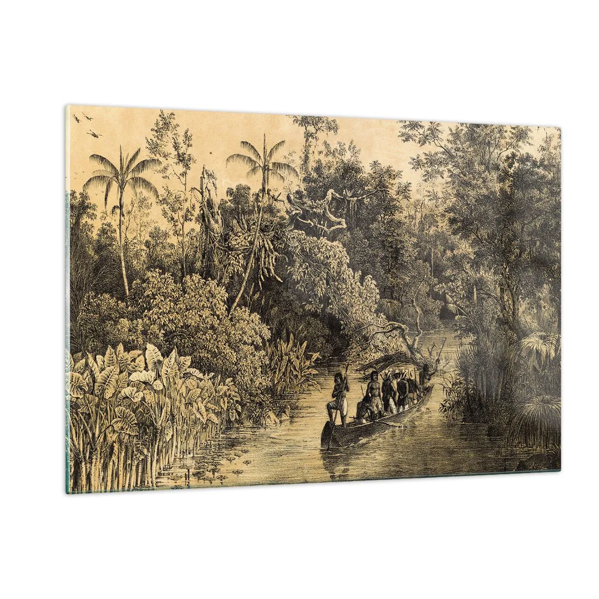 Üveg kép - Expedíció a forráshoz - 120x80 cm