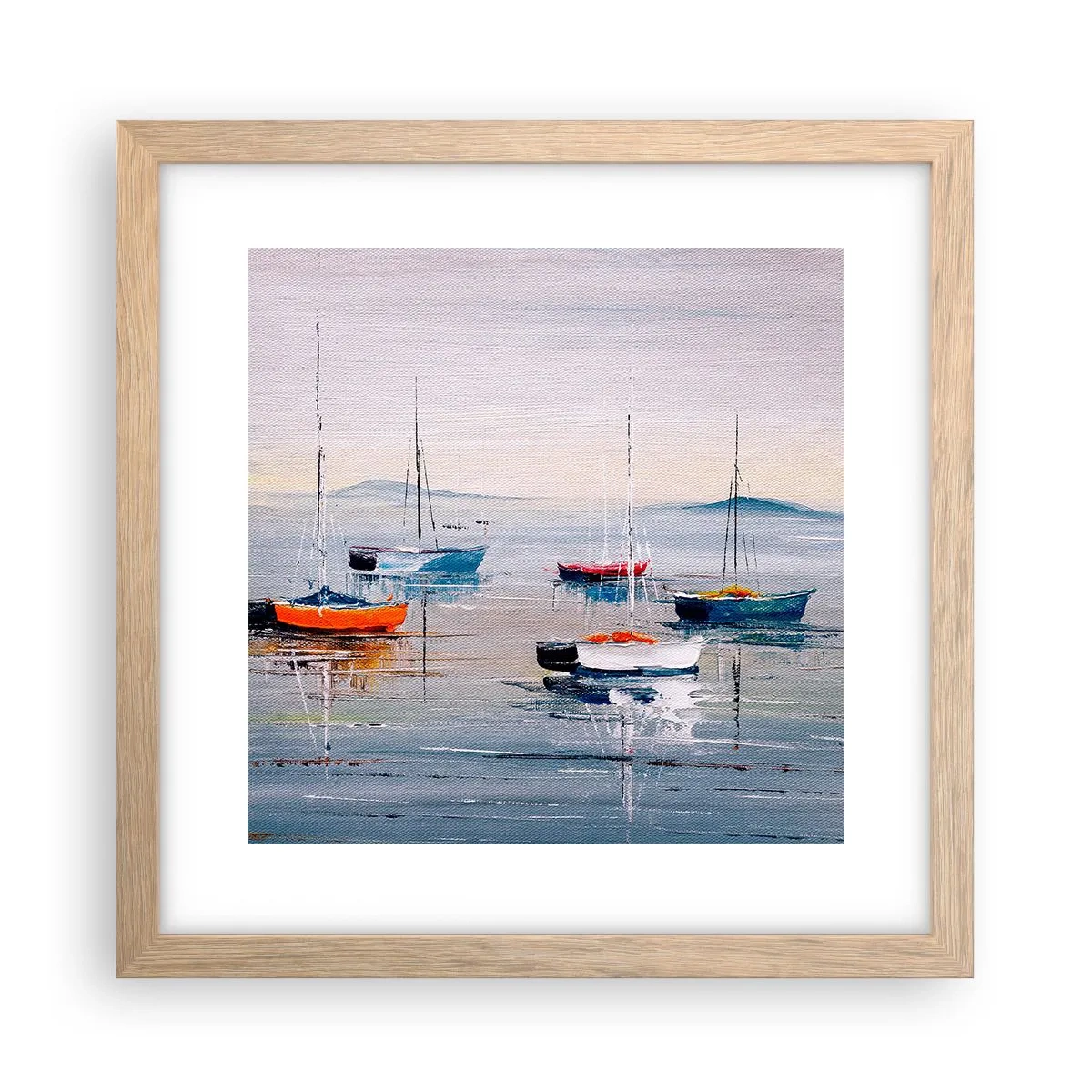 Poszter világos tölgy keretben - Jól megérdemelt pihenés - 30x30 cm