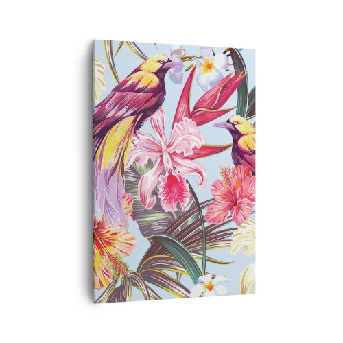 Vászonkép - Szirmok és tollak - 70x100 cm