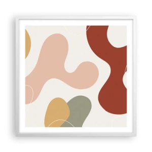 Poszter fekete keretben - Pöttyök vagy hullámok? - 60x60 cm