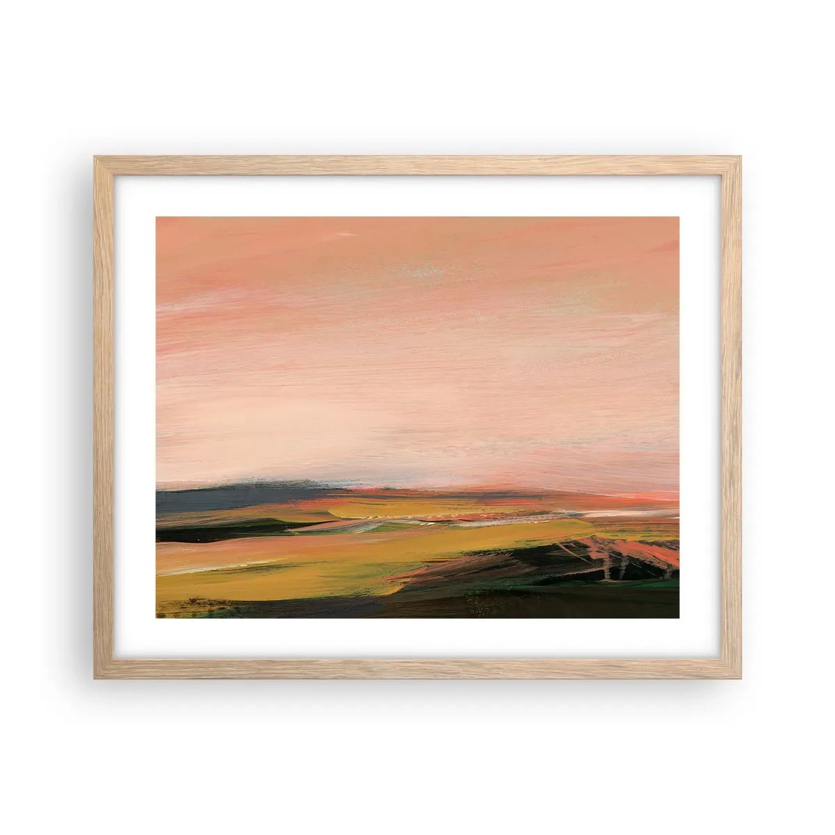 Poszter világos tölgy keretben - Rózsaszínben - 50x40 cm