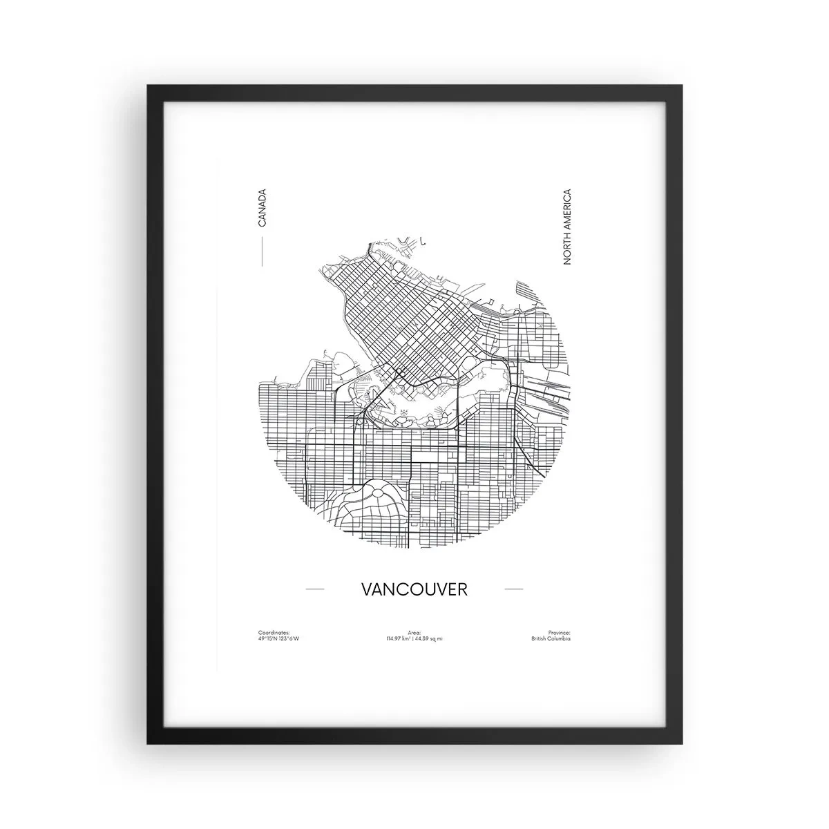 Poszter fehér keretben - Vacouver anatómiája - 40x50 cm