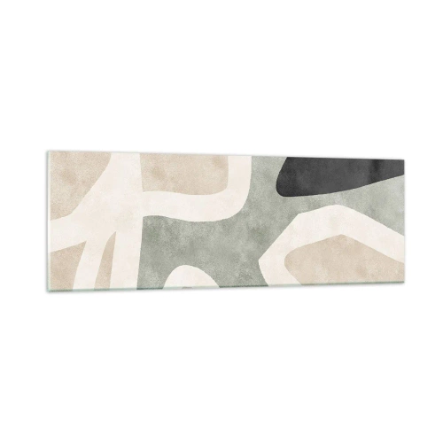 Üveg kép - Kompozíció fekete témával - 90x30 cm