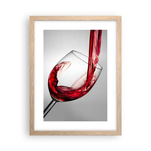 Poszter világos tölgy keretben - Szín - mozgás - hang - 30x40 cm