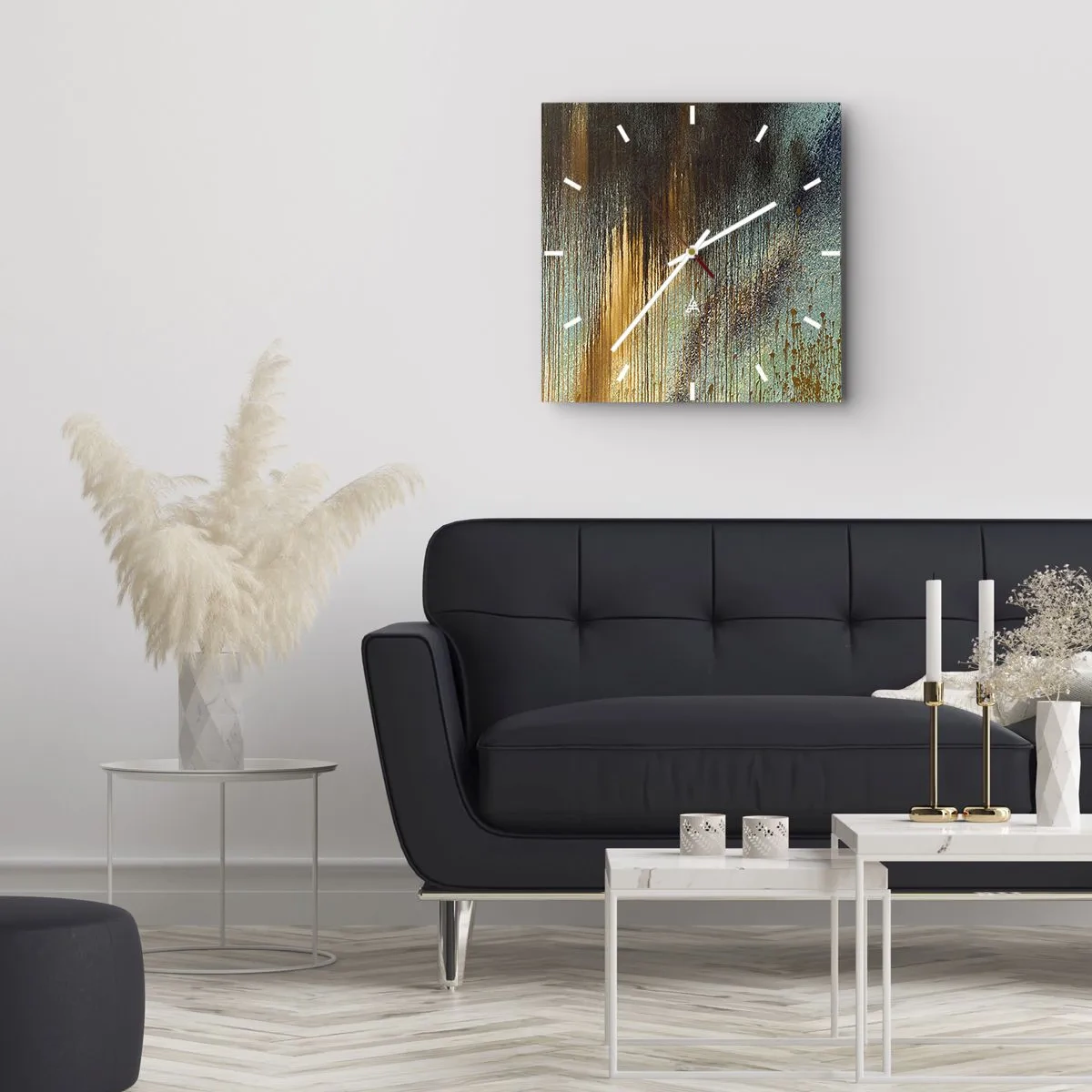 Falióra, Óra - Egy nem véletlen színes kompozíció - 30x30 cm