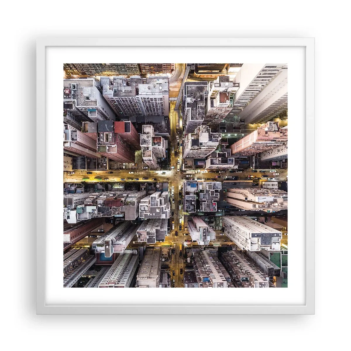 Poszter fekete keretben - Üdvözlet Hongkongból - 50x50 cm
