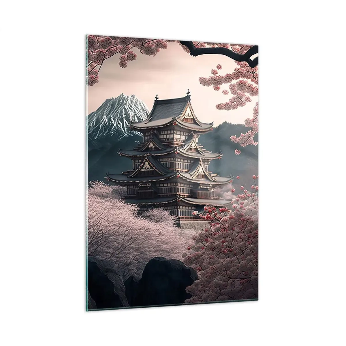 Üveg kép - A cseresznyevirágzás országa - 50x70 cm