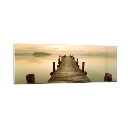 Üveg kép - Hajnal előtt, hajnal, fény - 90x30 cm