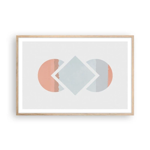 Poszter világos tölgy keretben - A helyzet egyértelmű - 91x61 cm