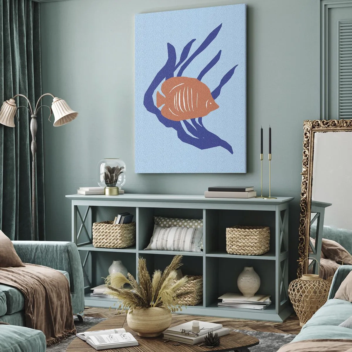 Vászonkép - Korall vízlakó - 65x120 cm