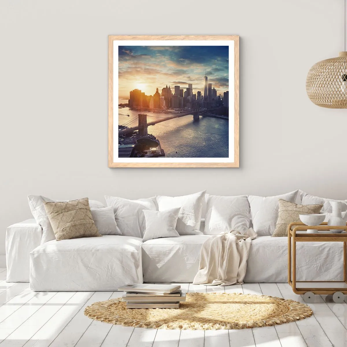 Poszter világos tölgy keretben - Nyugati kultúra emlékműve - 60x60 cm