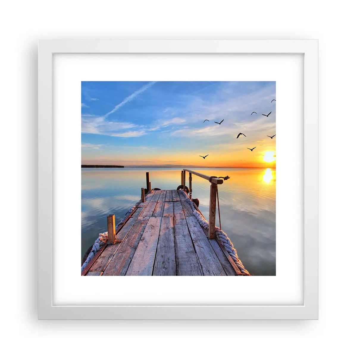 Poszter fekete keretben - Menj egyenesen a nap felé - 30x30 cm