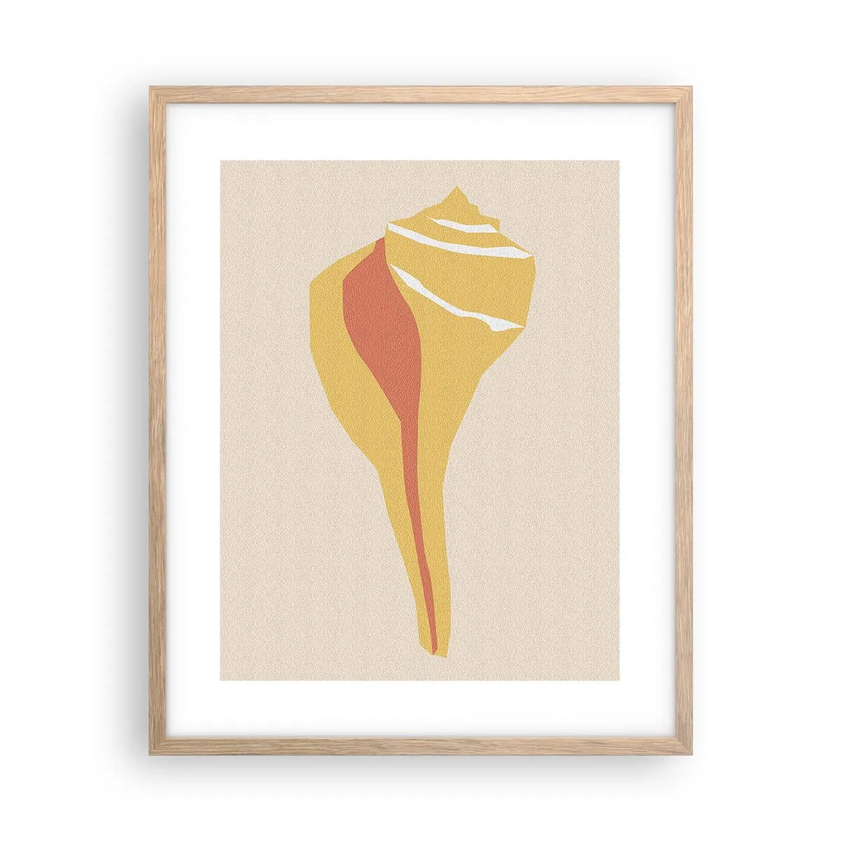 Poszter világos tölgy keretben - Szerves absztrakció - növekedés - 40x50 cm