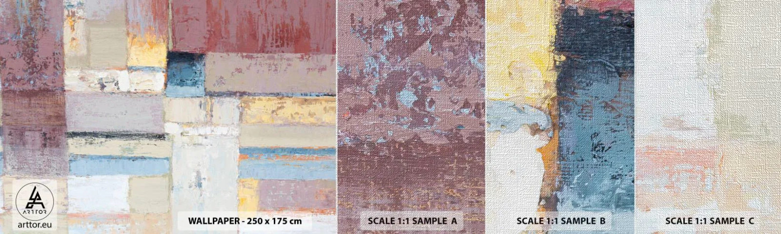 Fotótapéta Minta Premium Canvas - A geometria nyugalma - Absztrakció, Pasztell, Minimalista - 100x30 cm