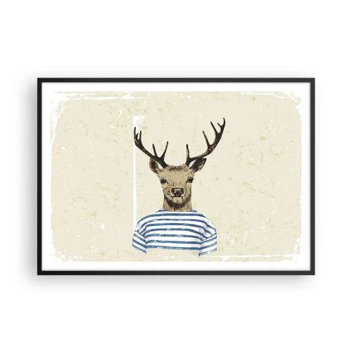 Poszter fehér keretben - Mert szeretem a csíkos pólókat! - 100x70 cm