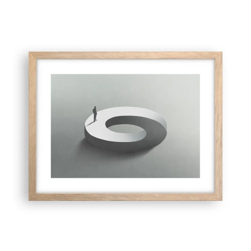 Poszter világos tölgy keretben - És bölcsnek lenni - 40x30 cm