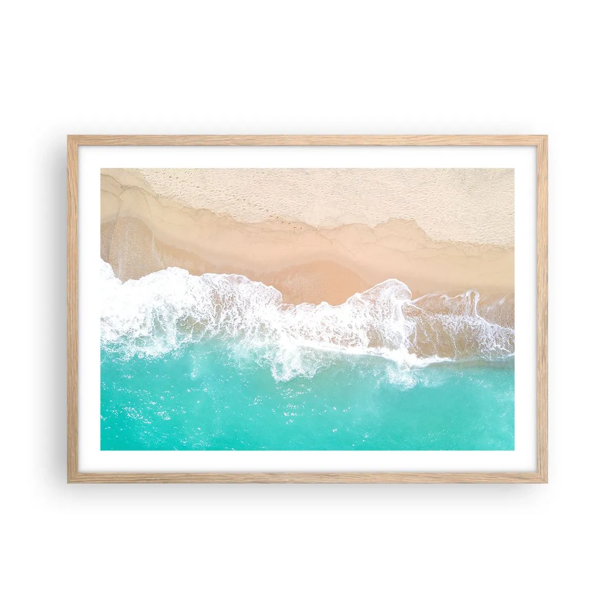 Poszter világos tölgy keretben - Simogató érintés - 70x50 cm