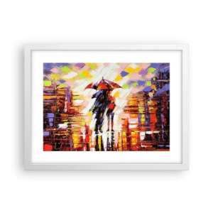 Poszter fekete keretben - Együtt az éjszakában és az esőben - 40x30 cm