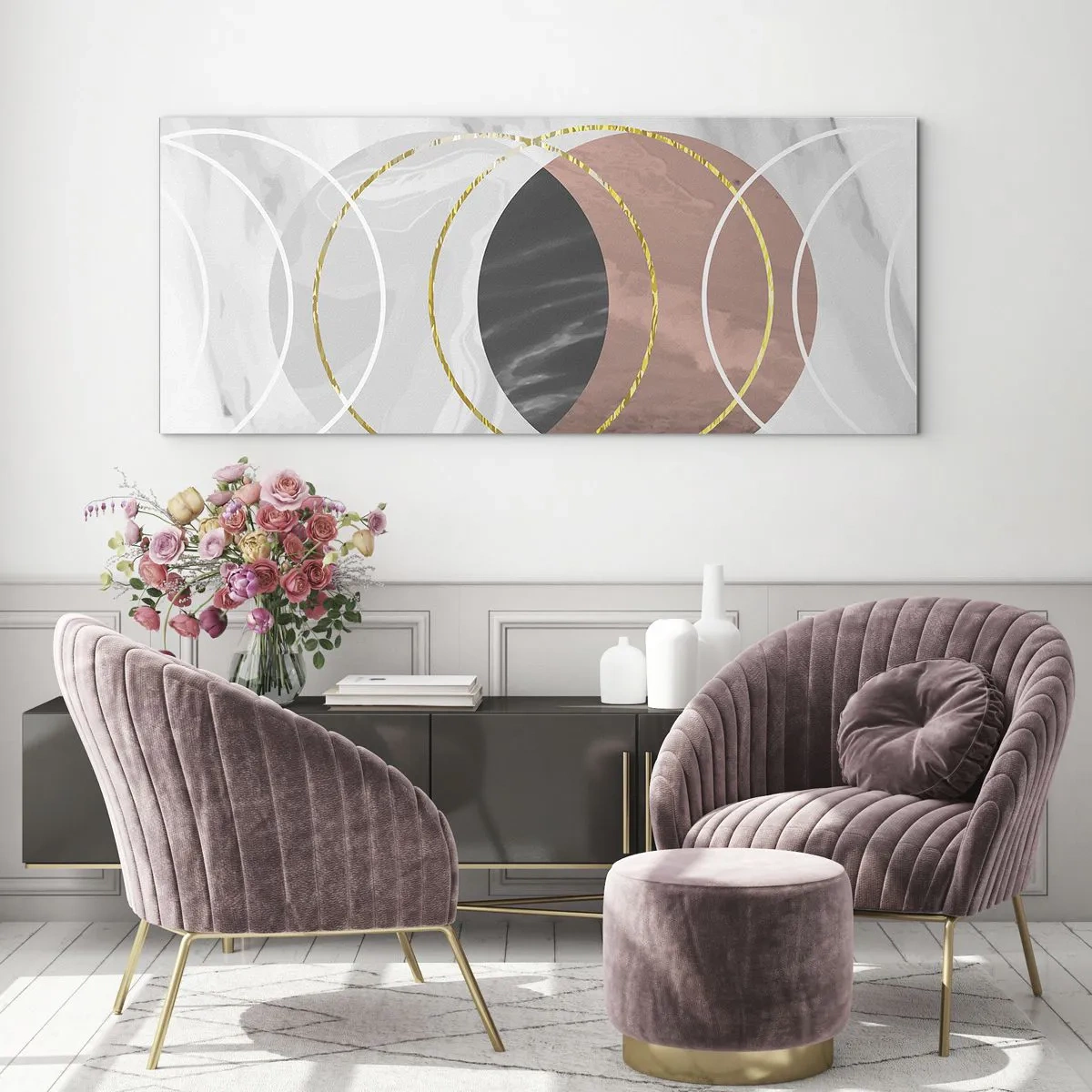 Üveg kép - A szférák zenéje - 100x40 cm