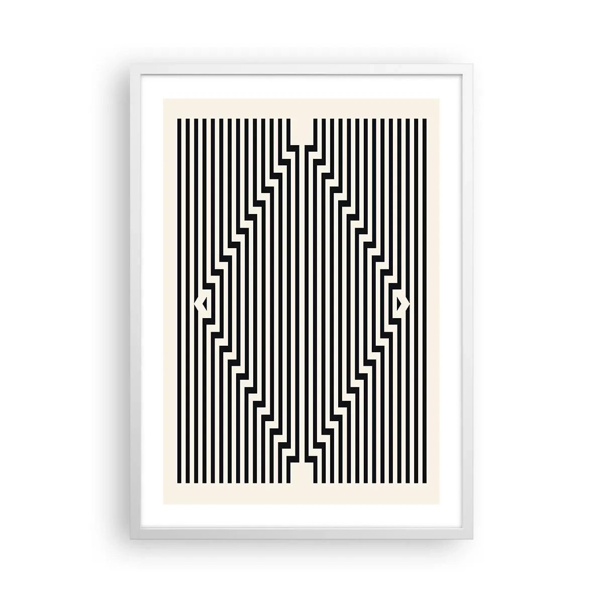 Poszter fekete keretben - Geometrikus illúzió - 50x70 cm