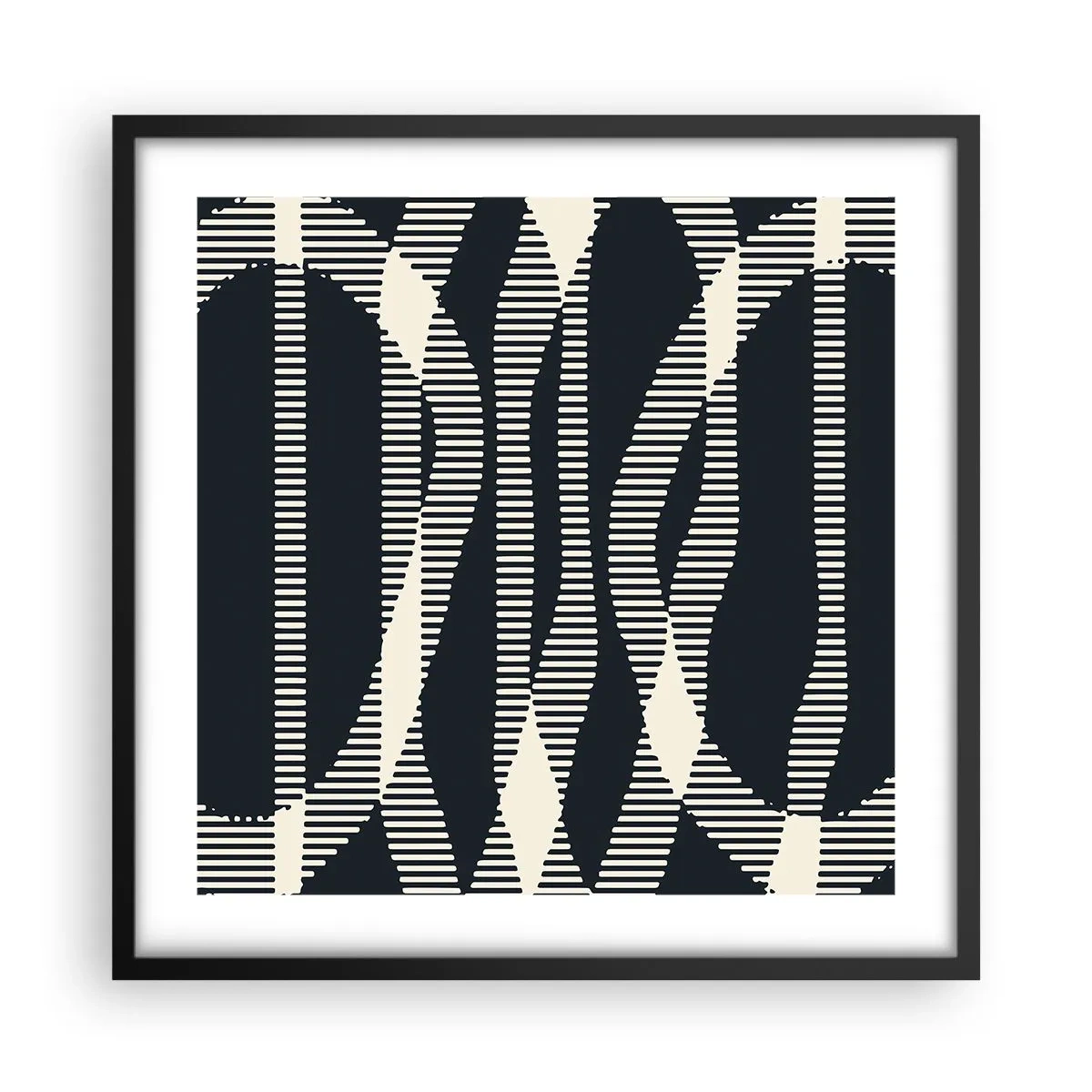 Poszter fehér keretben - Sötétség megtörése kísérlete - 50x50 cm