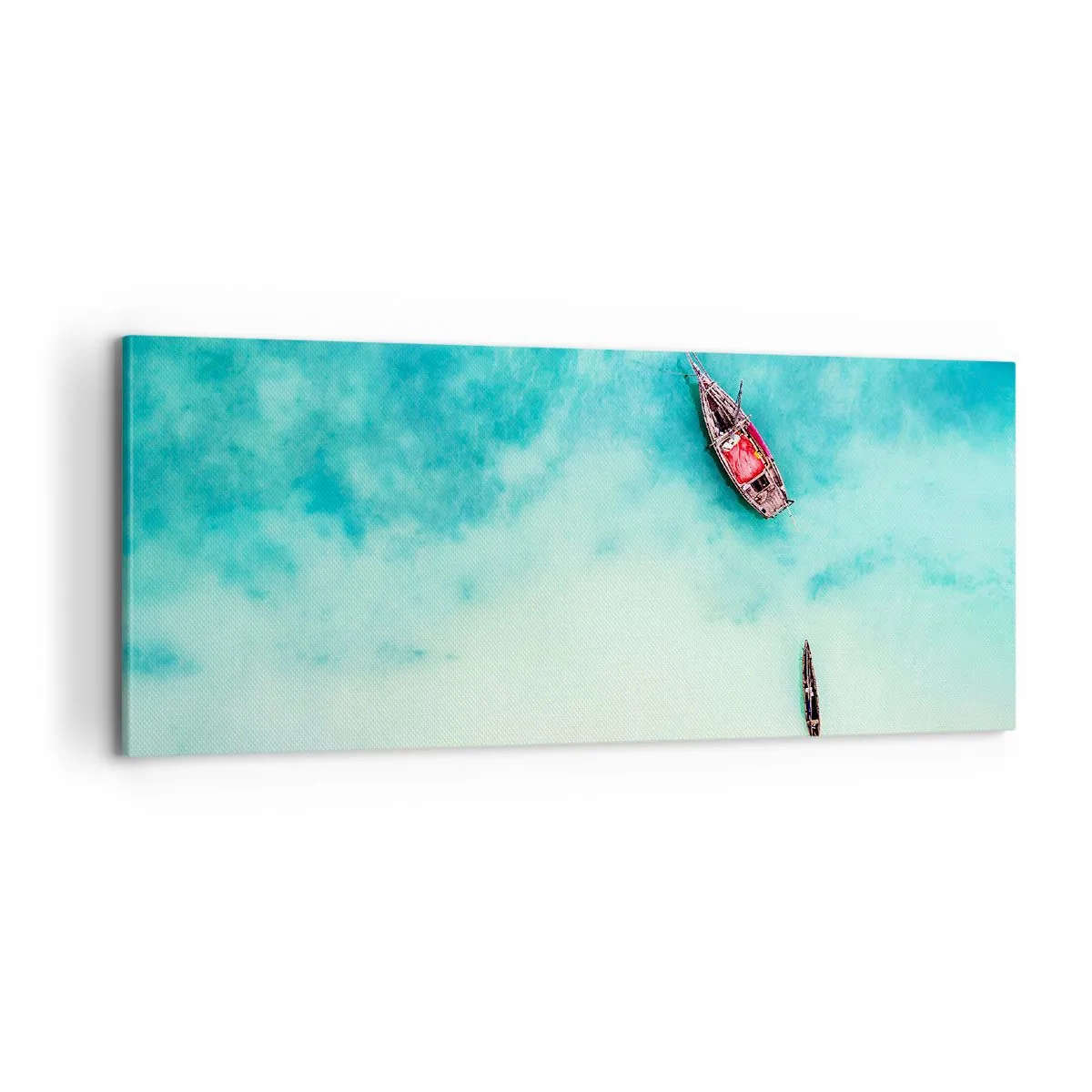 Vászonkép - A Zanzibár strandjain, amikor sok a víz... - 100x40 cm