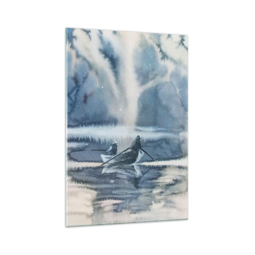 Üveg kép - Horgászok a paradicsomukban - 70x100 cm