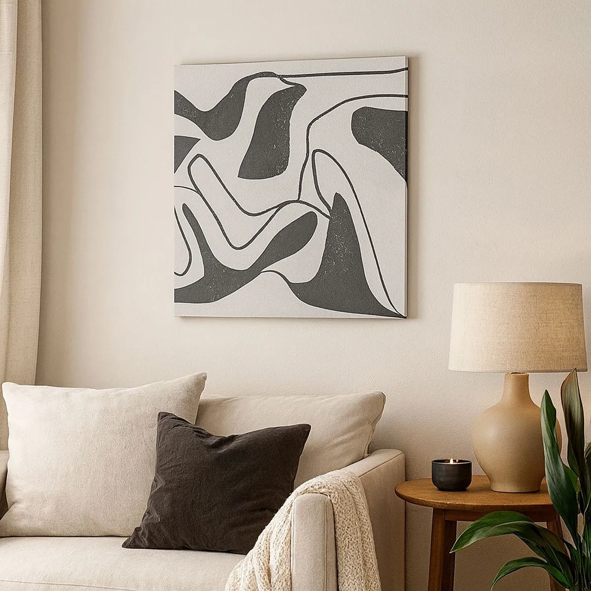 Vászonkép - Absztrakt játék egy labirintusban - 30x30 cm