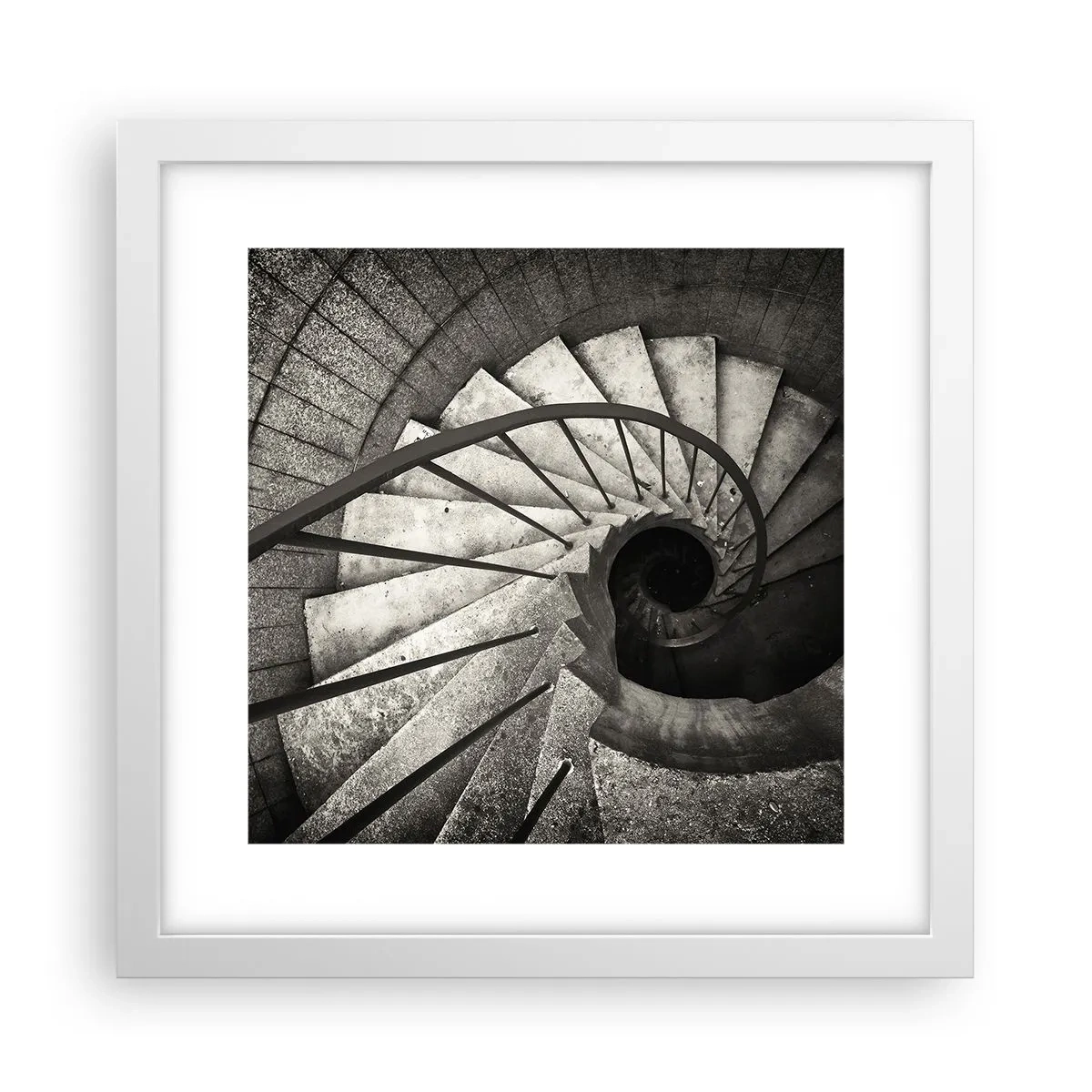 Poszter fekete keretben - Lépcsőn fel, lépcsőn le - 30x30 cm