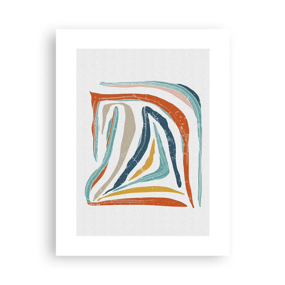 Poszter - Barátságosan mosolygó absztrakció - 30x40 cm