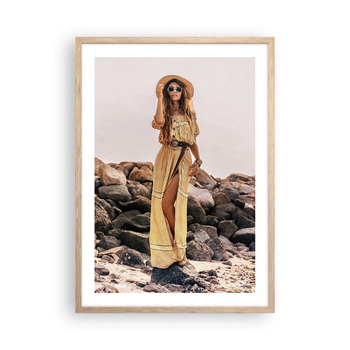 Poszter világos tölgy keretben - A kövek varázsa - 50x70 cm