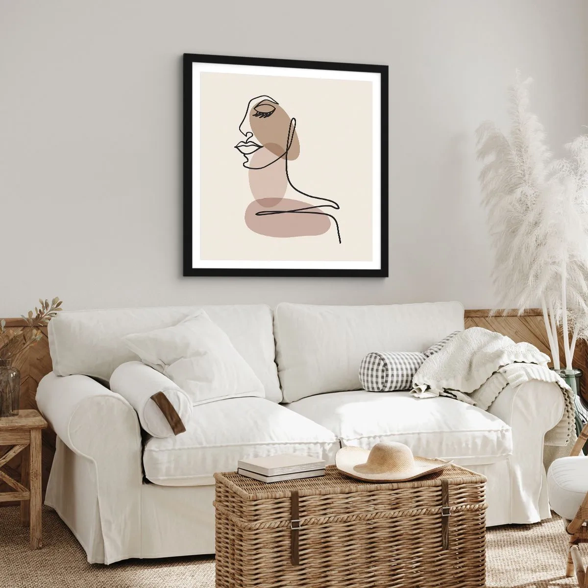 Poszter fehér keretben - Egy bizonyos szépségvonal - 60x60 cm