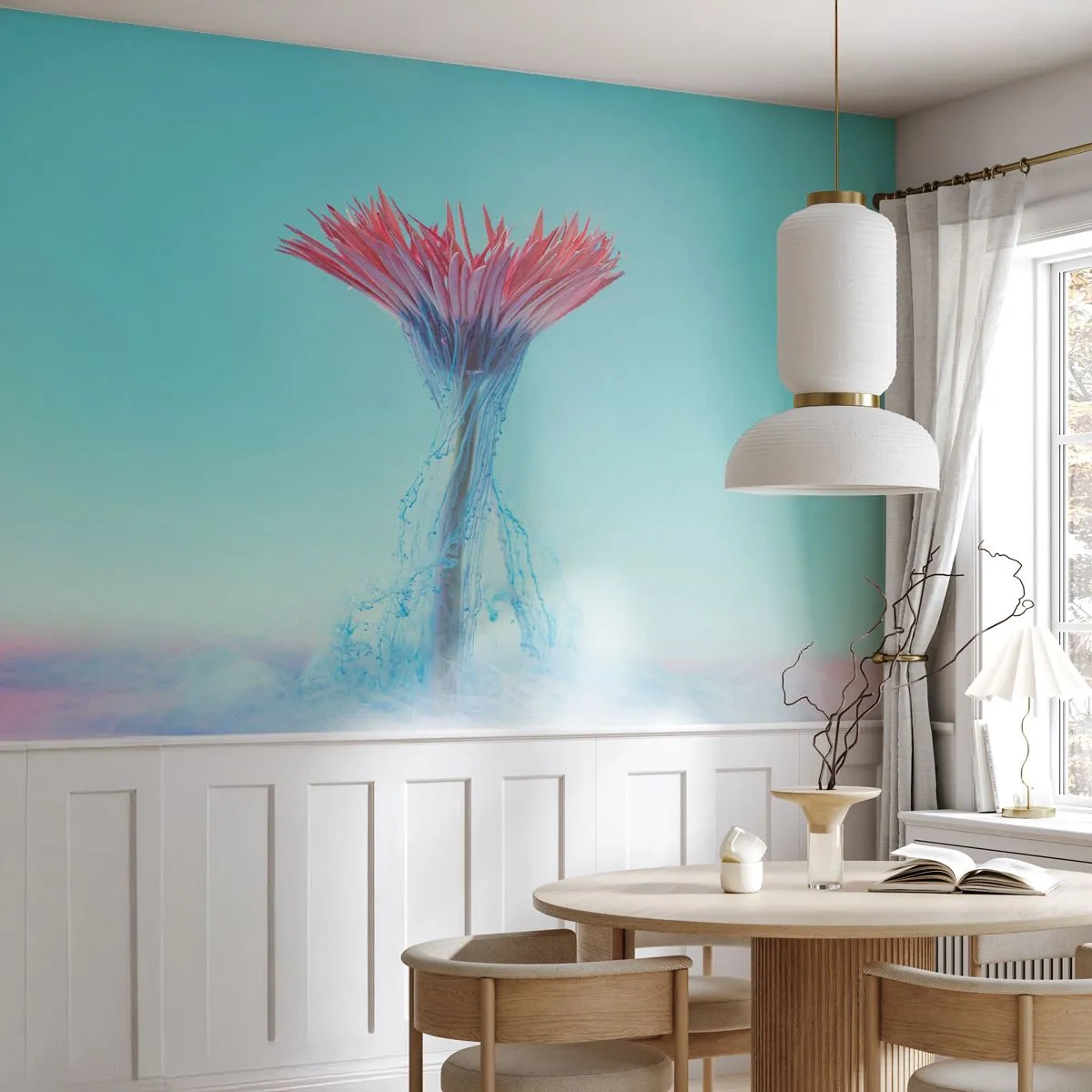 Fotótapéta Premium Canvas - Élénkítő ölelésben - Absztrakció, Virág, Darab - 350x256 cm