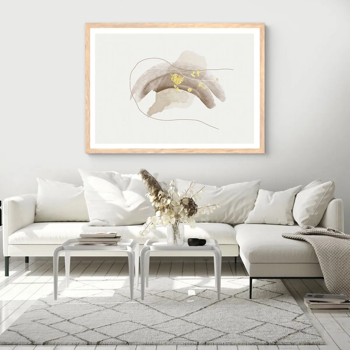 Poszter világos tölgy keretben - Megtalált az űrben - 100x70 cm