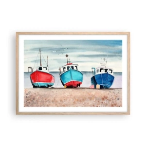 Poszter világos tölgy keretben - Fogásra készen - 70x50 cm