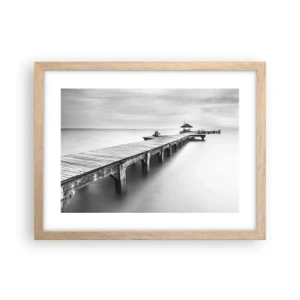 Poszter világos tölgy keretben - A távolba - 40x30 cm