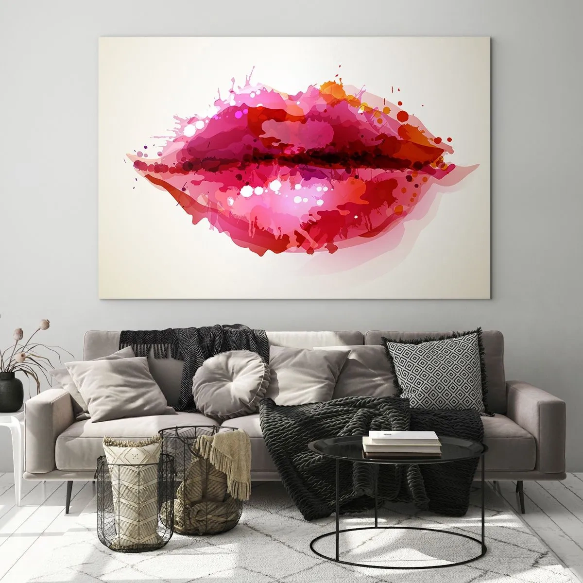 Üveg kép - Vöröses árnyalatú vörös - 100x70 cm