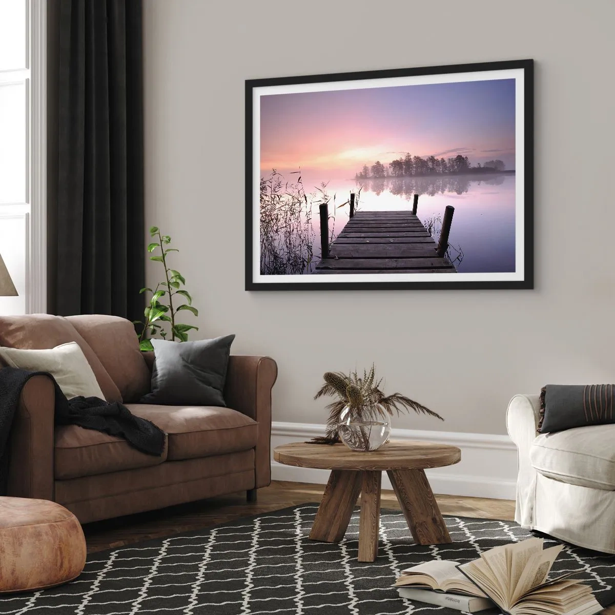 Poszter fehér keretben - A lila ködből... - 70x50 cm