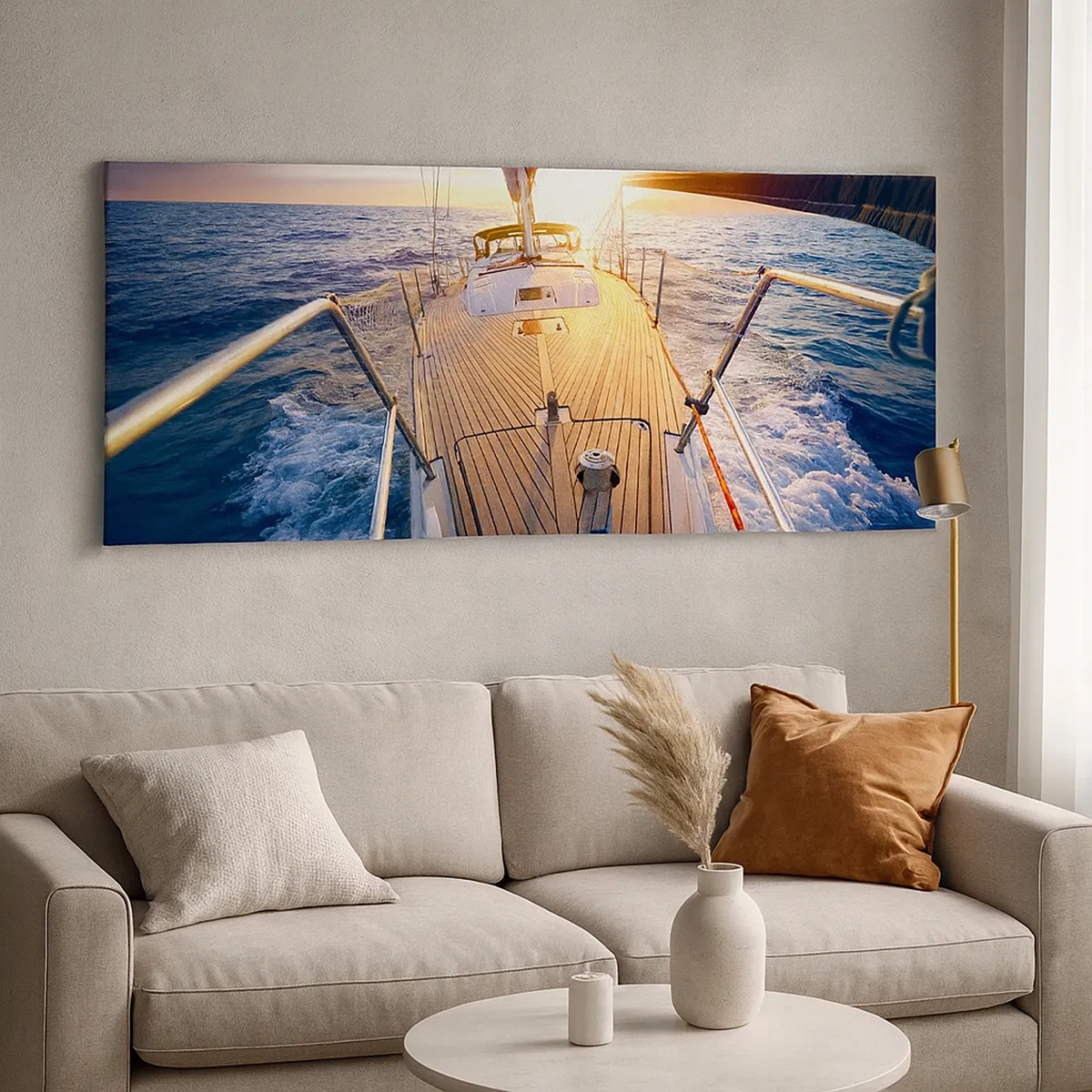 Vászonkép - Futás a hullámokon - 30x30 cm