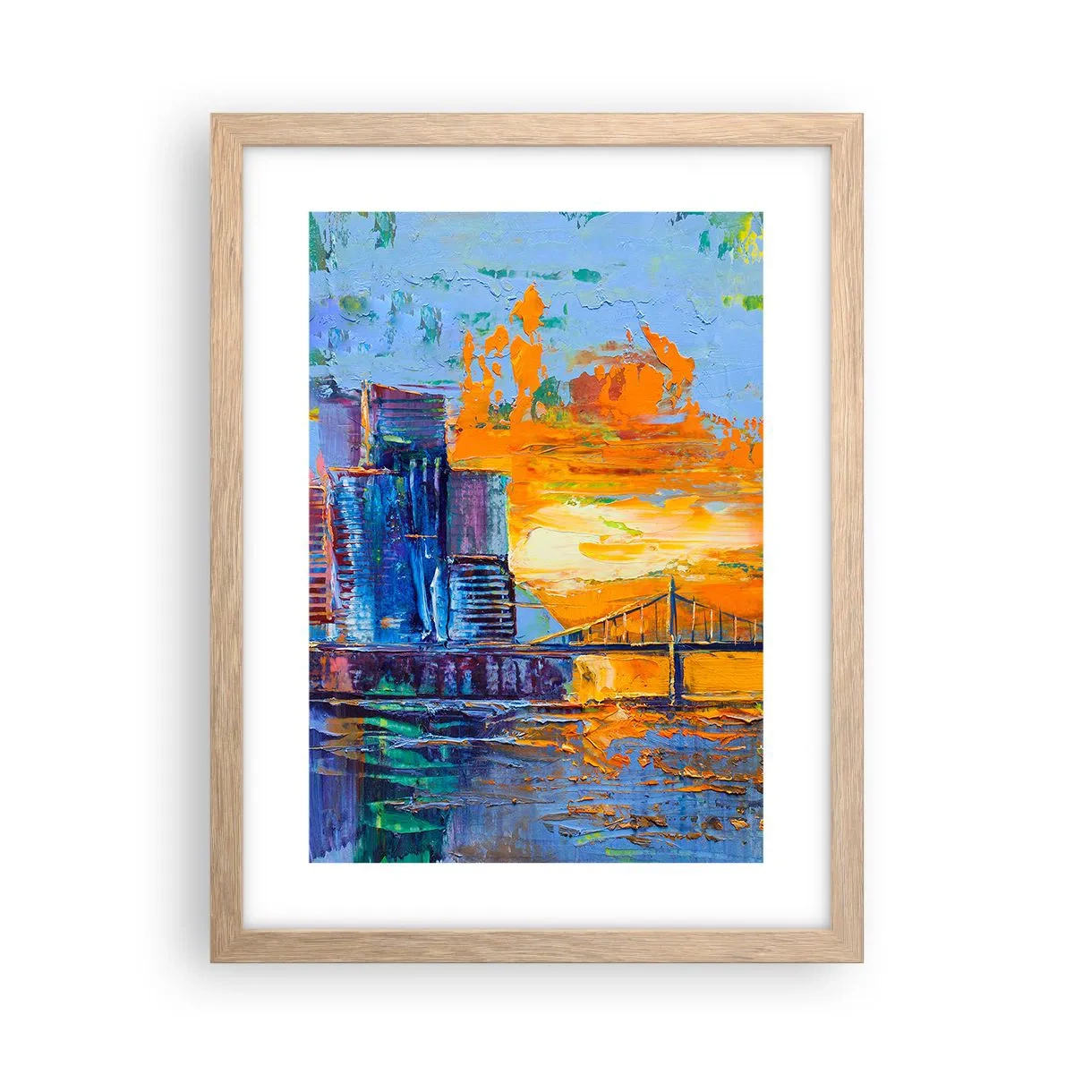 Poszter világos tölgy keretben - Kultúra és természet - 30x40 cm