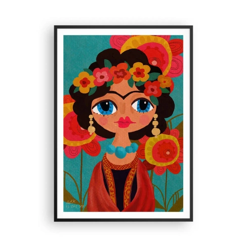 Poszter fehér keretben - A mákos leány - 70x100 cm