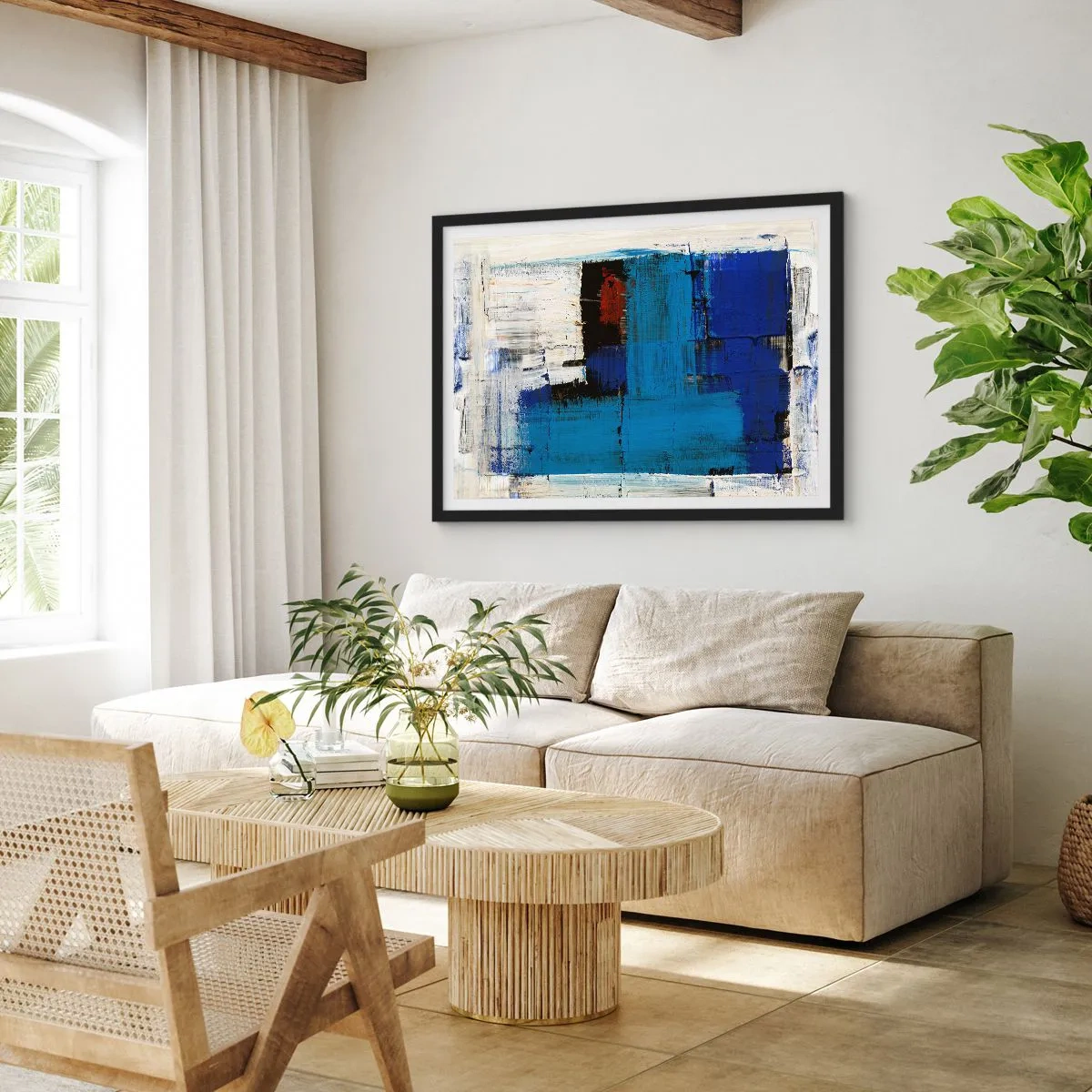 Poszter fehér keretben - A kék titka - 70x50 cm