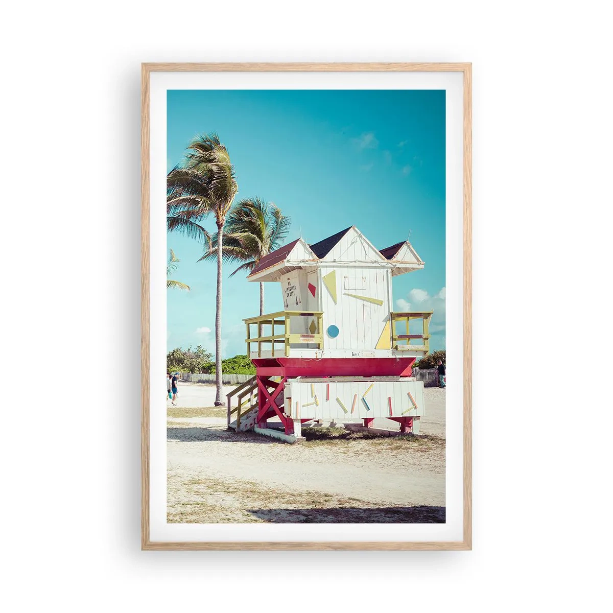 Poszter világos tölgy keretben - Gyönyörű nap vár rád - 61x91 cm