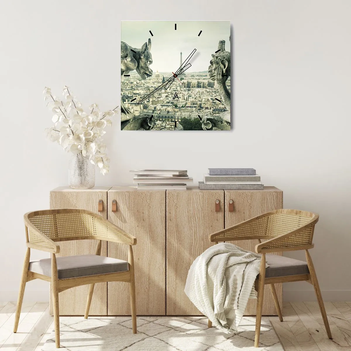 Falióra, Óra - Párizsi csevegés - 30x30 cm